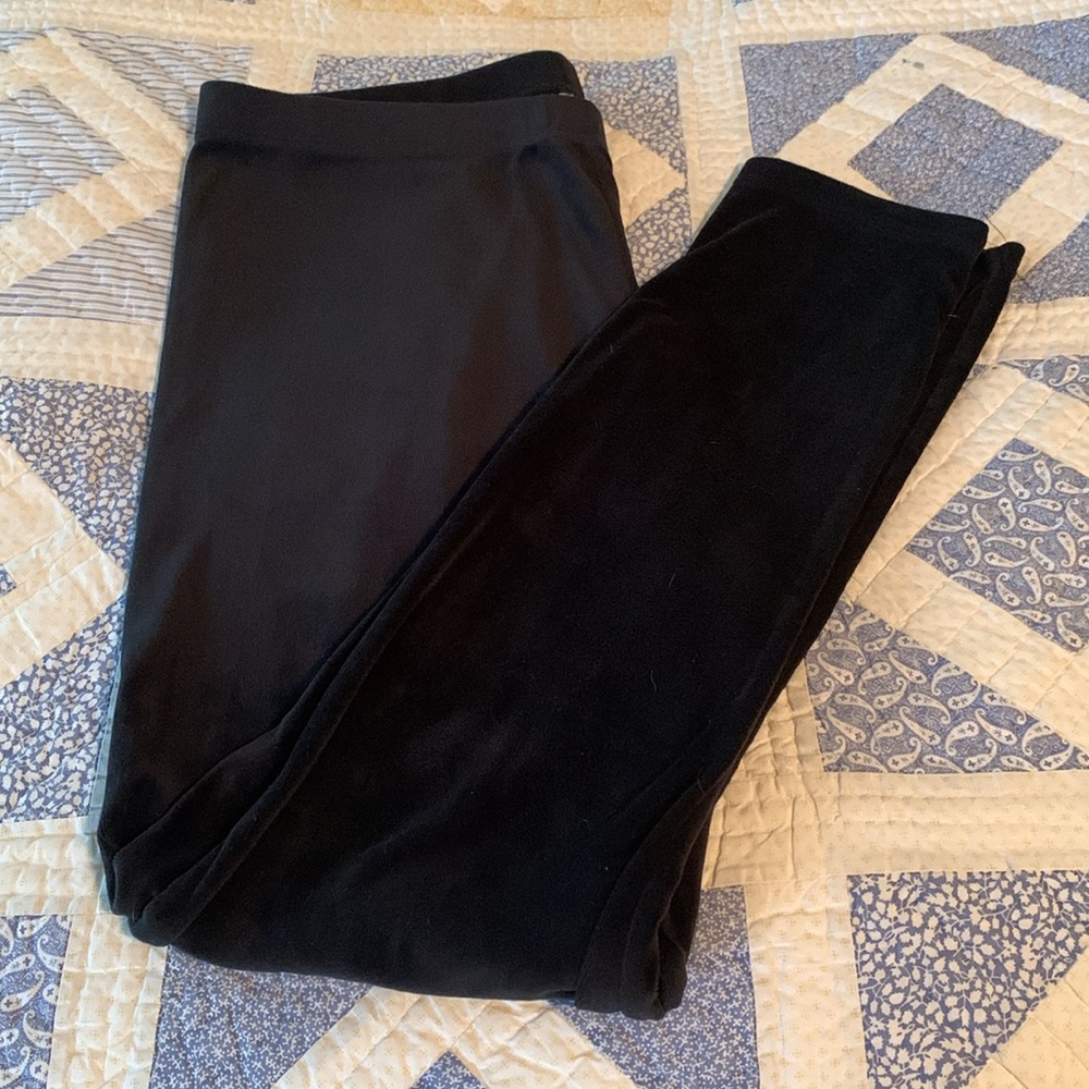Women’s XL Black Velour-Feel Slimfit Comfy Pull-On Pants Made by No Boundaries